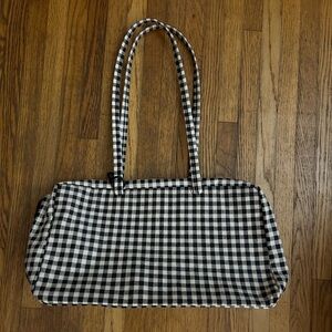BAGGU MEDIUM BOWLER BAG GINGHAM